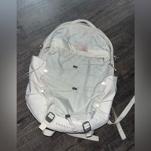 North Face Borealis Backpack (White & Rose Gold)